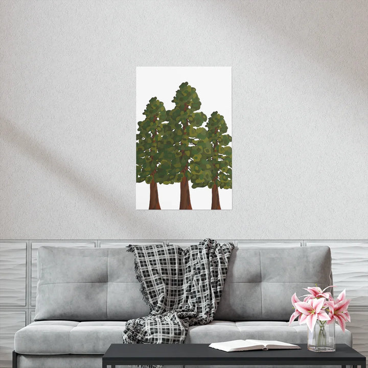 Coastal Redwoods Print On Museum Grade Paper With Archival Ink Unframed Poster For Home Decor