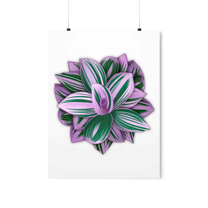 Tradescantia Nanouk Print – Botanical Wall Art on Museum-Grade Paper Poster Unframed - The Potted Pixel