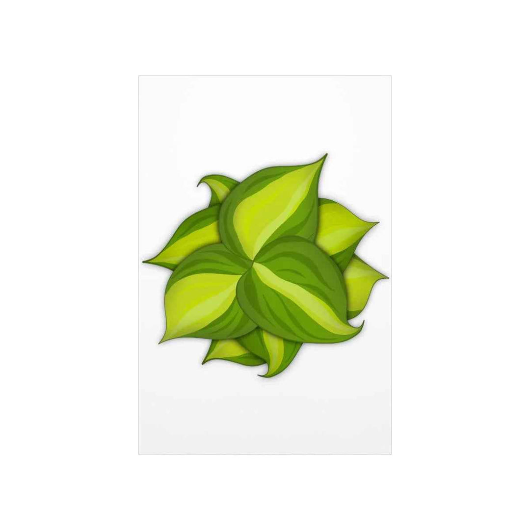 Philodendron Brasil Print – Botanical Wall Art on Museum Grade Paper Poster Unframed - The Potted Pixel