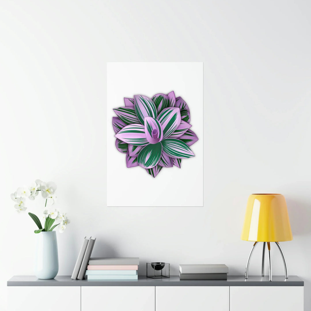 Tradescantia Nanouk Print – Botanical Wall Art on Museum-Grade Paper Poster Unframed - The Potted Pixel