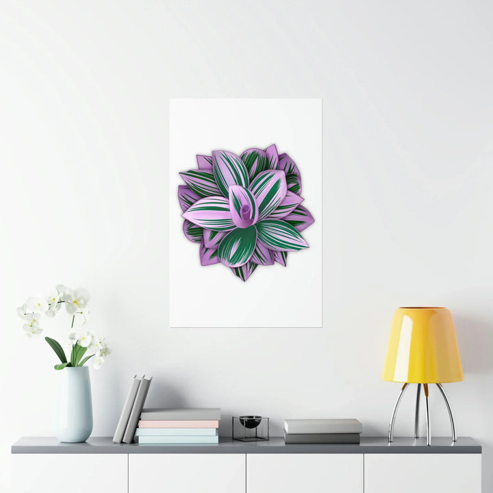 Tradescantia Nanouk Print – Botanical Wall Art on Museum-Grade Paper Poster Unframed - The Potted Pixel