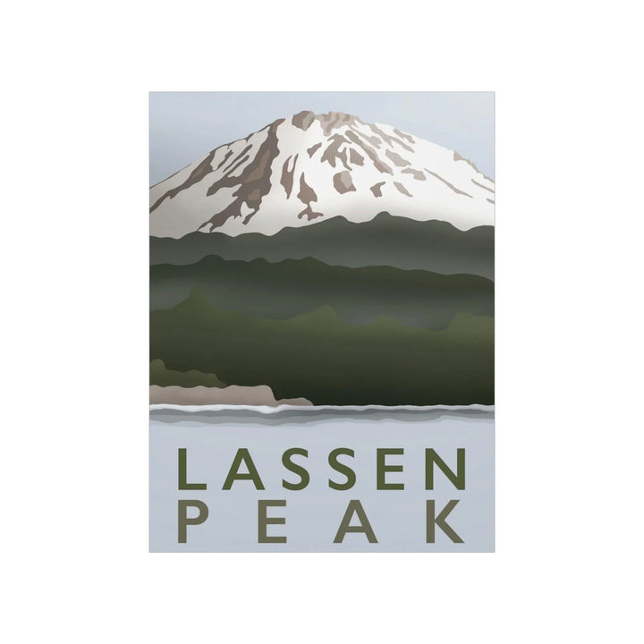 Lassen Peak Minimalist Print, Poster, Printify, Back to School, Home & Living, Indoor, Matte, Paper, Posters, Valentine's Day promotion, Laura Christine Photography & Design, laurachristinedesign.com