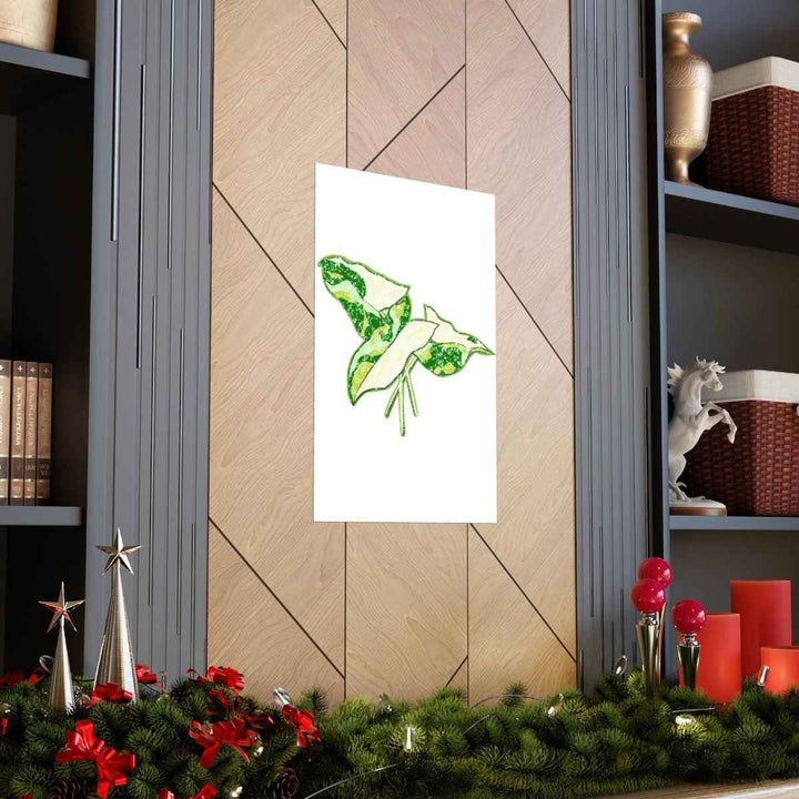 Marble Syngonium Print – Botanical Wall Art on Museum Grade Paper | Matte Finish Unframed - The Potted Pixel