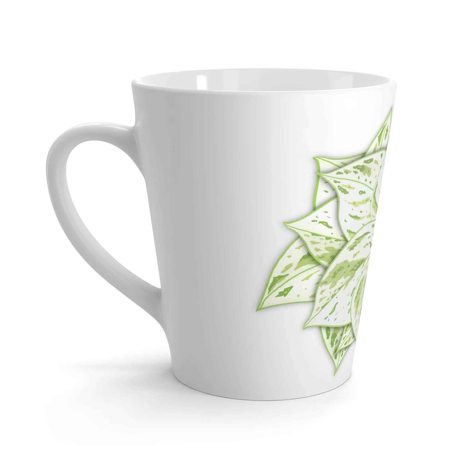 Snow Queen Pothos Mug - Durable Ceramic Cup with Variegated Foliage Design - The Potted Pixel