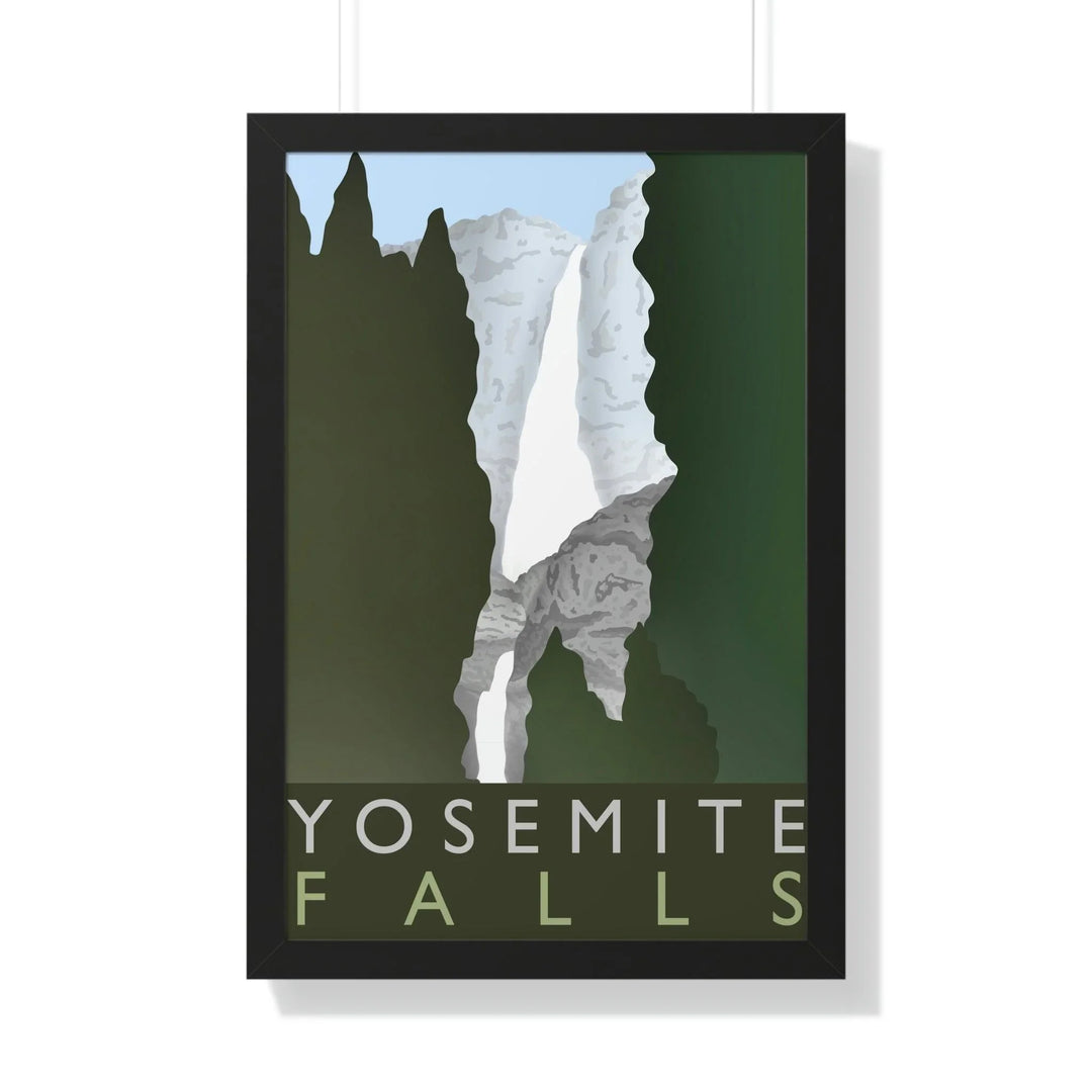 Yosemite Falls Minimalist Framed Print, Poster, Printify, Framed, Home & Living, Indoor, Paper, Posters, Laura Christine Photography & Design, laurachristinedesign.com