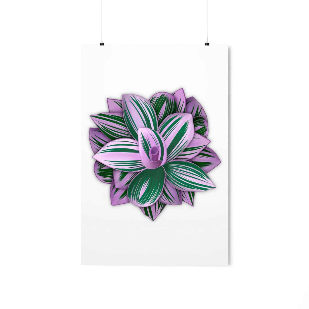 Tradescantia Nanouk Print – Botanical Wall Art on Museum-Grade Paper Poster Unframed - The Potted Pixel