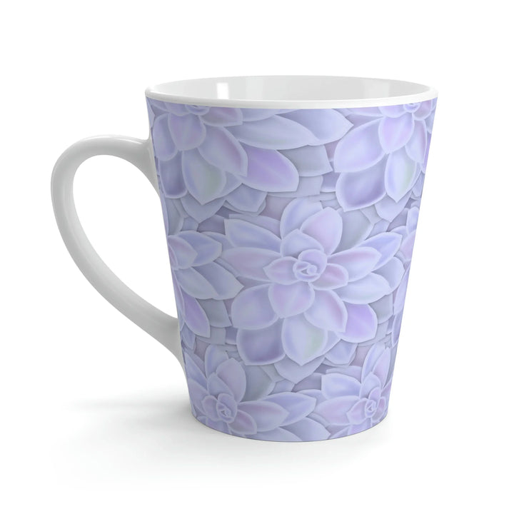 Succulent Mug 12 Oz The Potted Pixel Purple Pastel Rosette Ceramic Coffee Cup With Easy Grip Handle