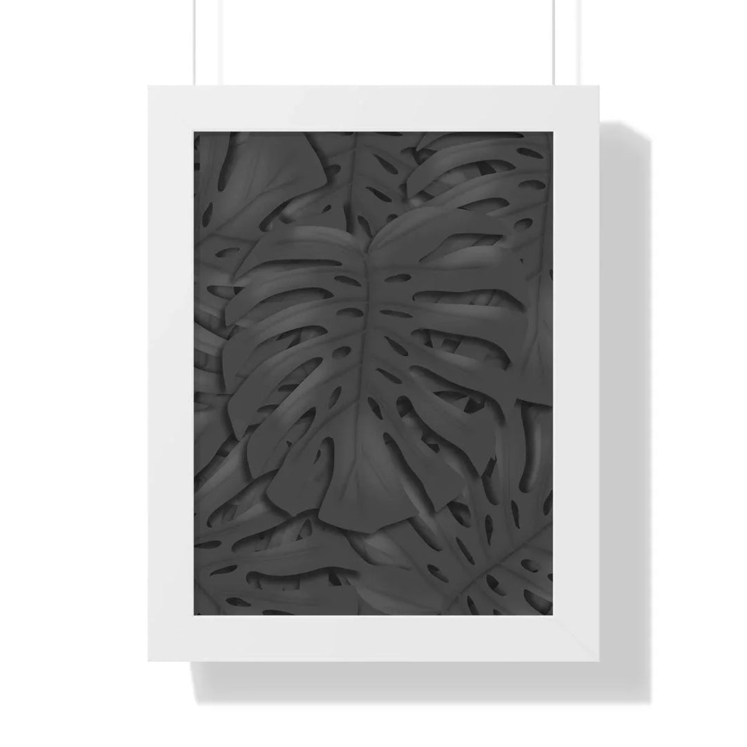 Charcoal Monstera Framed Print, Poster, Laura Christine Photography & Design, Framed, Home & Living, Indoor, Paper, Posters, Laura Christine Photography & Design, laurachristinedesign.com