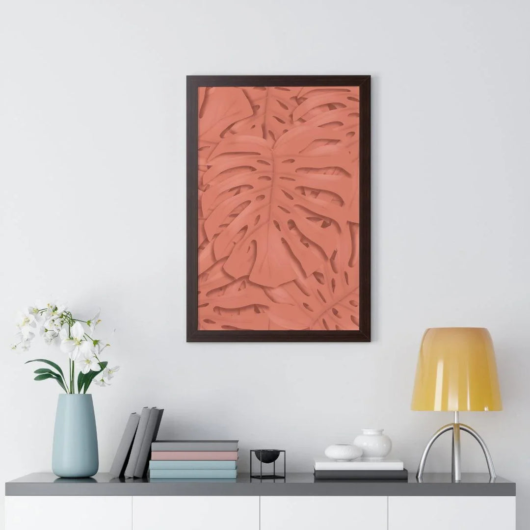 Coral Monstera Framed Print, Poster, Laura Christine Photography & Design, Framed, Home & Living, Indoor, Paper, Posters, Laura Christine Photography & Design, laurachristinedesign.com