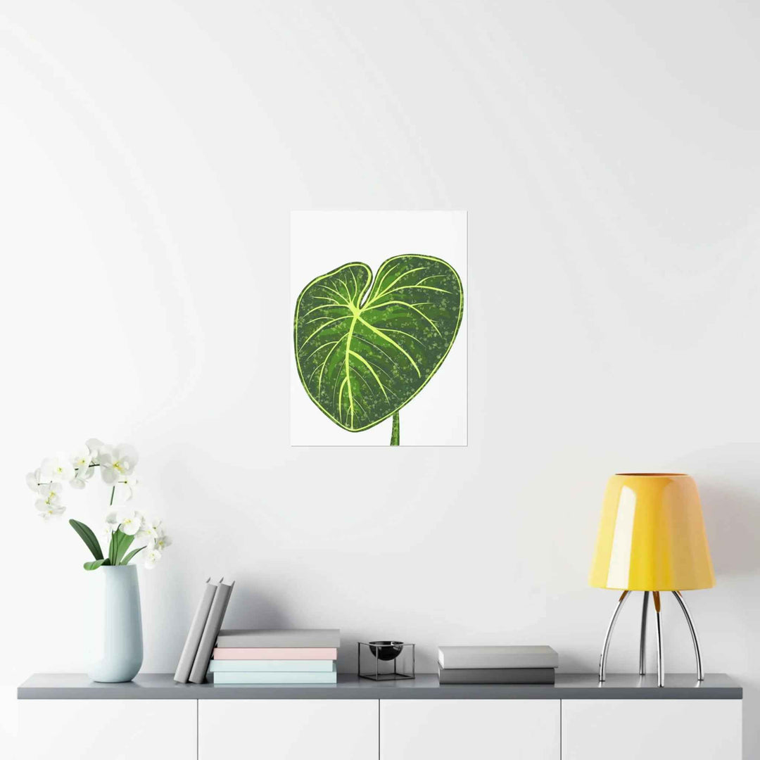 Philodendron Gloriosum Print Botanical Wall Art – Tropical Leaf Poster on Museum-Grade Paper - The Potted Pixel