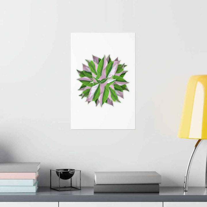 Syngonium Tricolor Botanical Print – Unframed Wall Art - The Potted Pixel