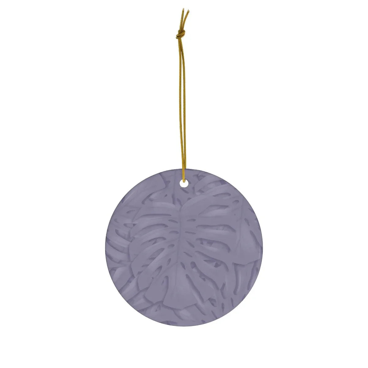 Violet Monstera Pattern Ceramic Ornament, Home Decor, Laura Christine Photography & Design, Ceramic, Christmas, Glossy, Holiday Picks, Home & Living, ornament, Ornaments, Seasonal Decorations, Laura Christine Photography & Design, laurachristinedesign.com