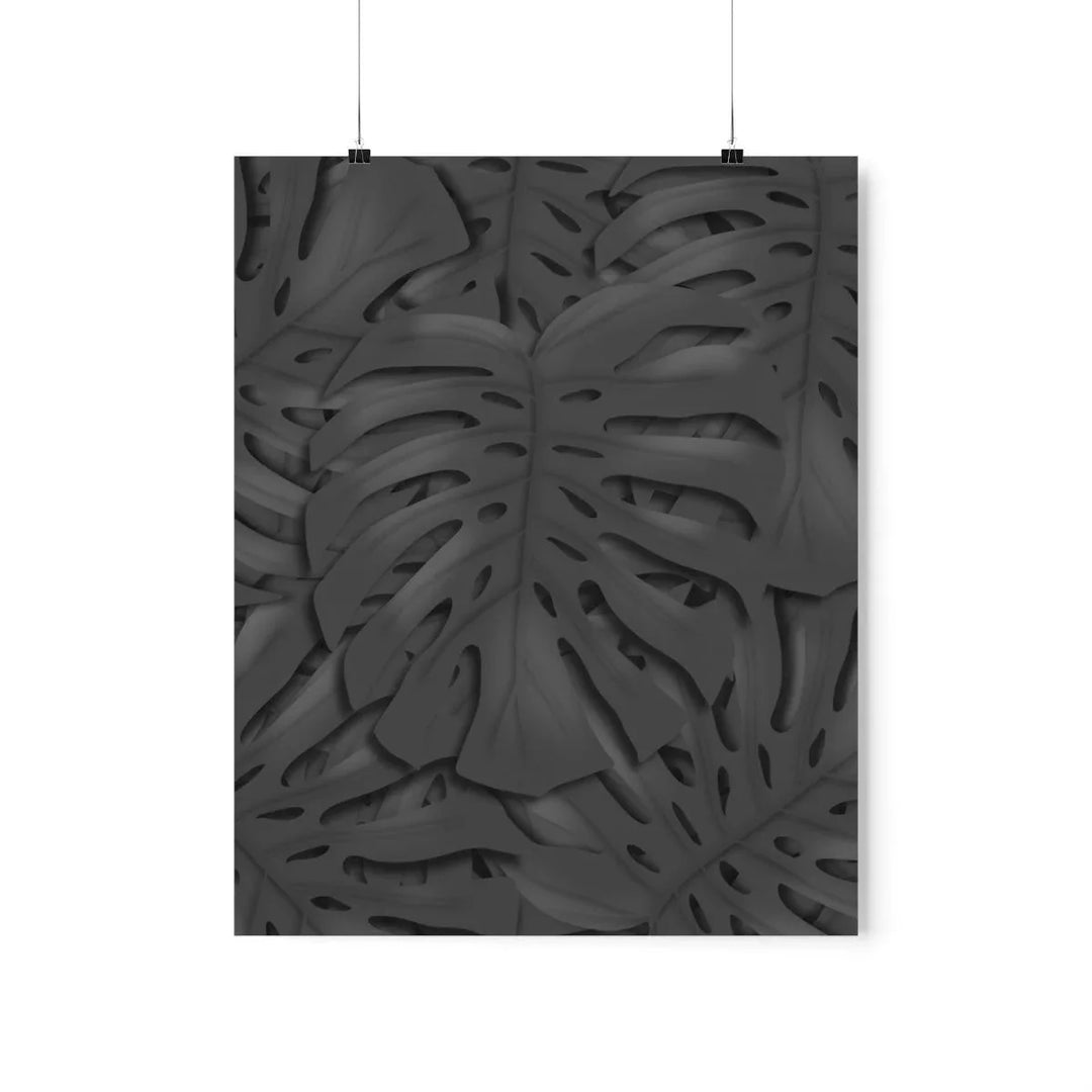 Charcoal Monstera Print, Poster, Printify, Back to School, Home & Living, Indoor, Matte, Paper, Posters, Valentine's Day promotion, Laura Christine Photography & Design, laurachristinedesign.com