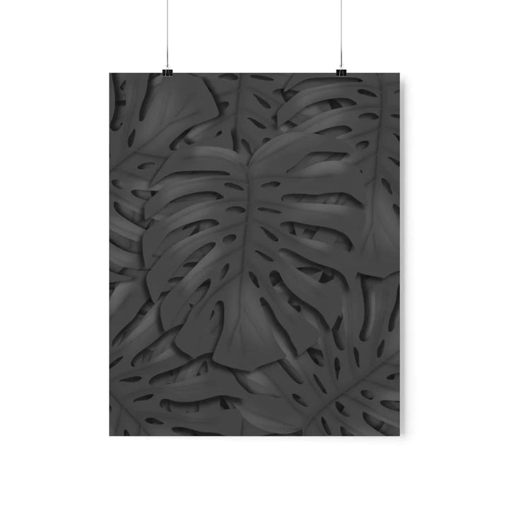 Charcoal Monstera Print, Poster, Printify, Back to School, Home & Living, Indoor, Matte, Paper, Posters, Valentine's Day promotion, Laura Christine Photography & Design, laurachristinedesign.com