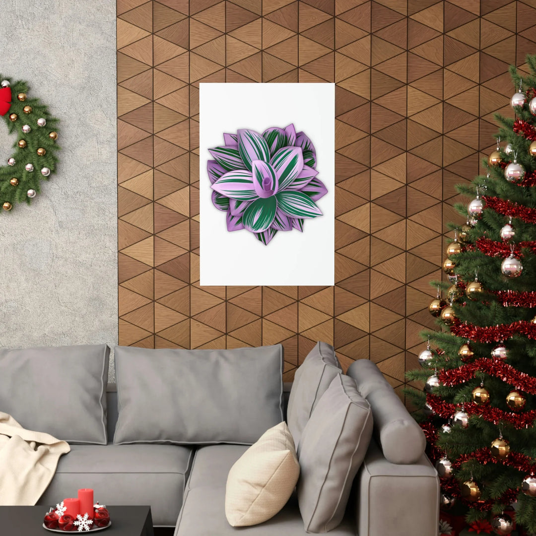 Tradescantia Nanouk Print – Botanical Wall Art on Museum-Grade Paper Poster Unframed - The Potted Pixel