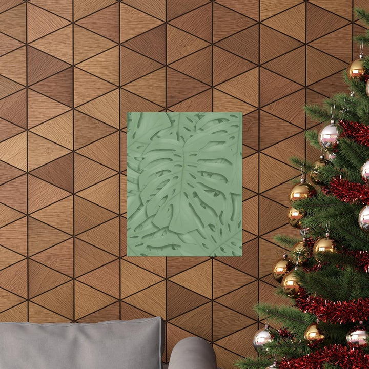 Deep Sage Monstera Pattern Print, Poster, Laura Christine Photography & Design, Back to School, Home & Living, Indoor, Matte, Paper, Posters, Valentine's Day promotion, Laura Christine Photography & Design, laurachristinedesign.com