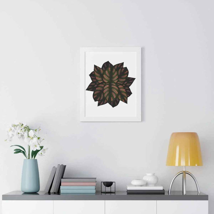 Calathea Pinstripe Print - Framed Botanical Art With Matte Finish & Acrylic Cover - The Potted Pixel