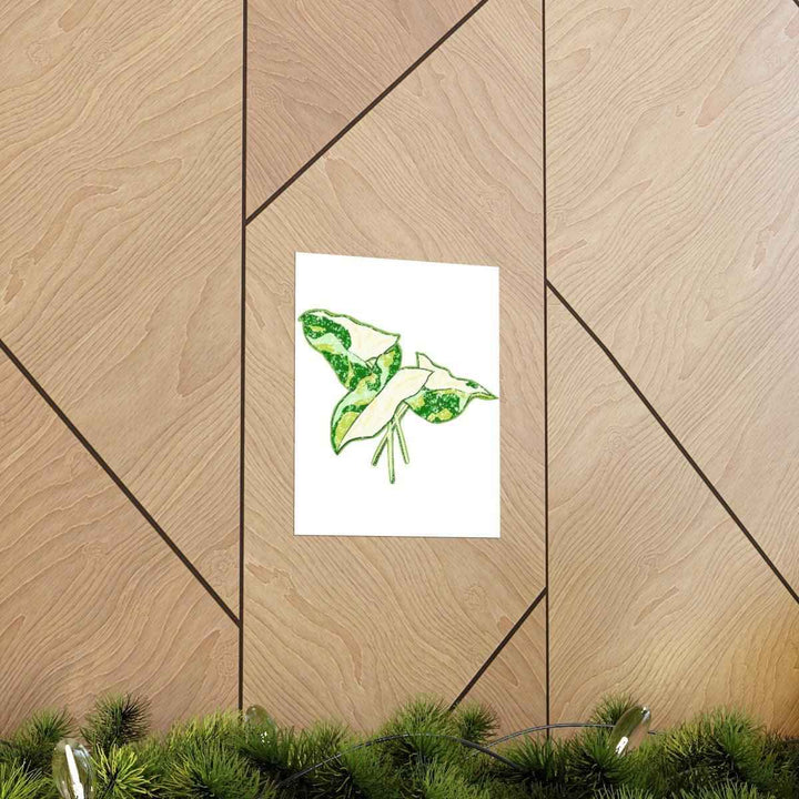 Marble Syngonium Print – Botanical Wall Art on Museum Grade Paper | Matte Finish Unframed - The Potted Pixel