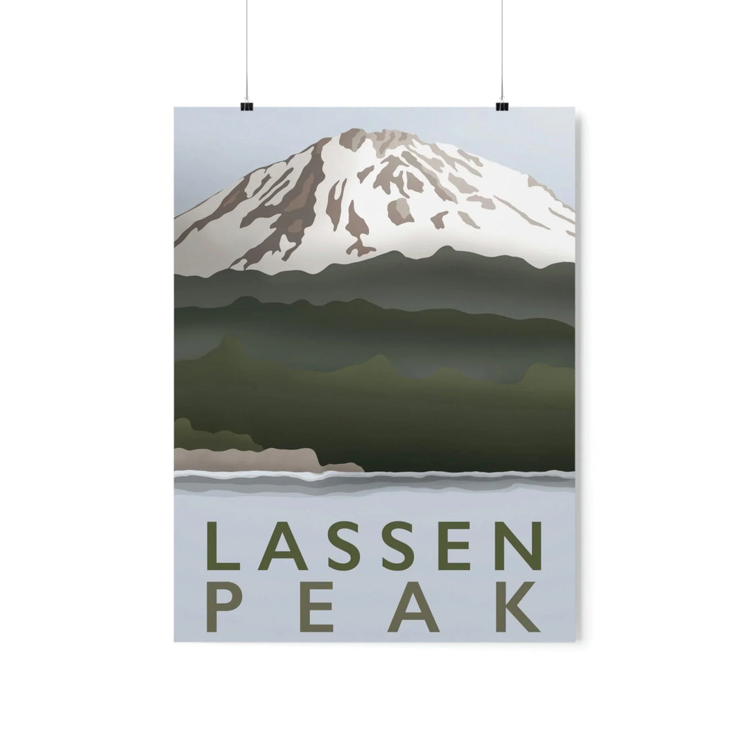 Lassen Peak Minimalist Print, Poster, Printify, Back to School, Home & Living, Indoor, Matte, Paper, Posters, Valentine's Day promotion, Laura Christine Photography & Design, laurachristinedesign.com