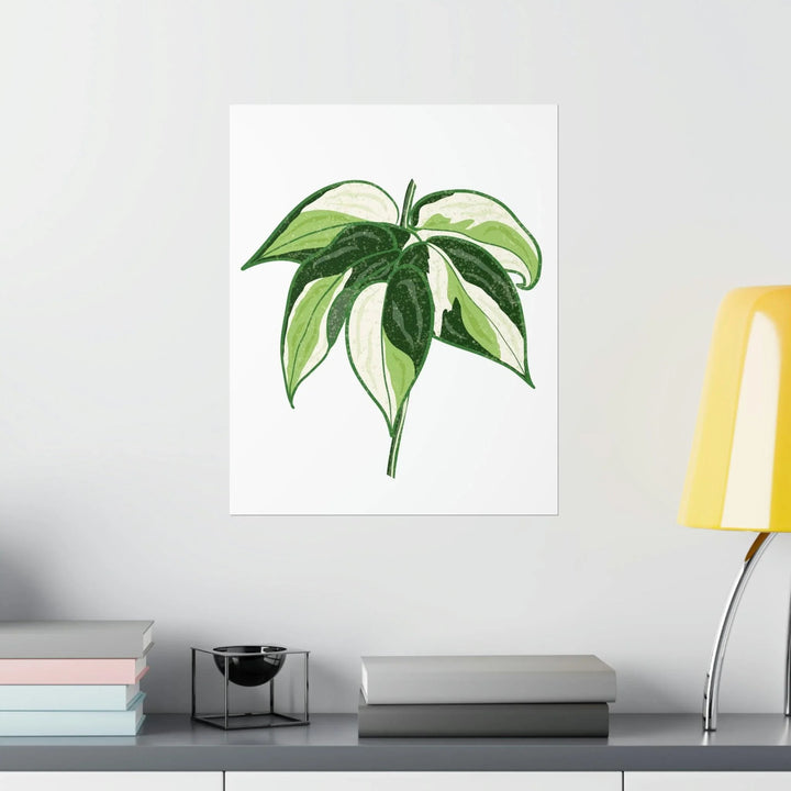 Philodendron 'Cream Splash' Print, Poster, Printify, Back to School, Home & Living, Indoor, Matte, Paper, Posters, Valentine's Day promotion, Laura Christine Photography & Design, laurachristinedesign.com