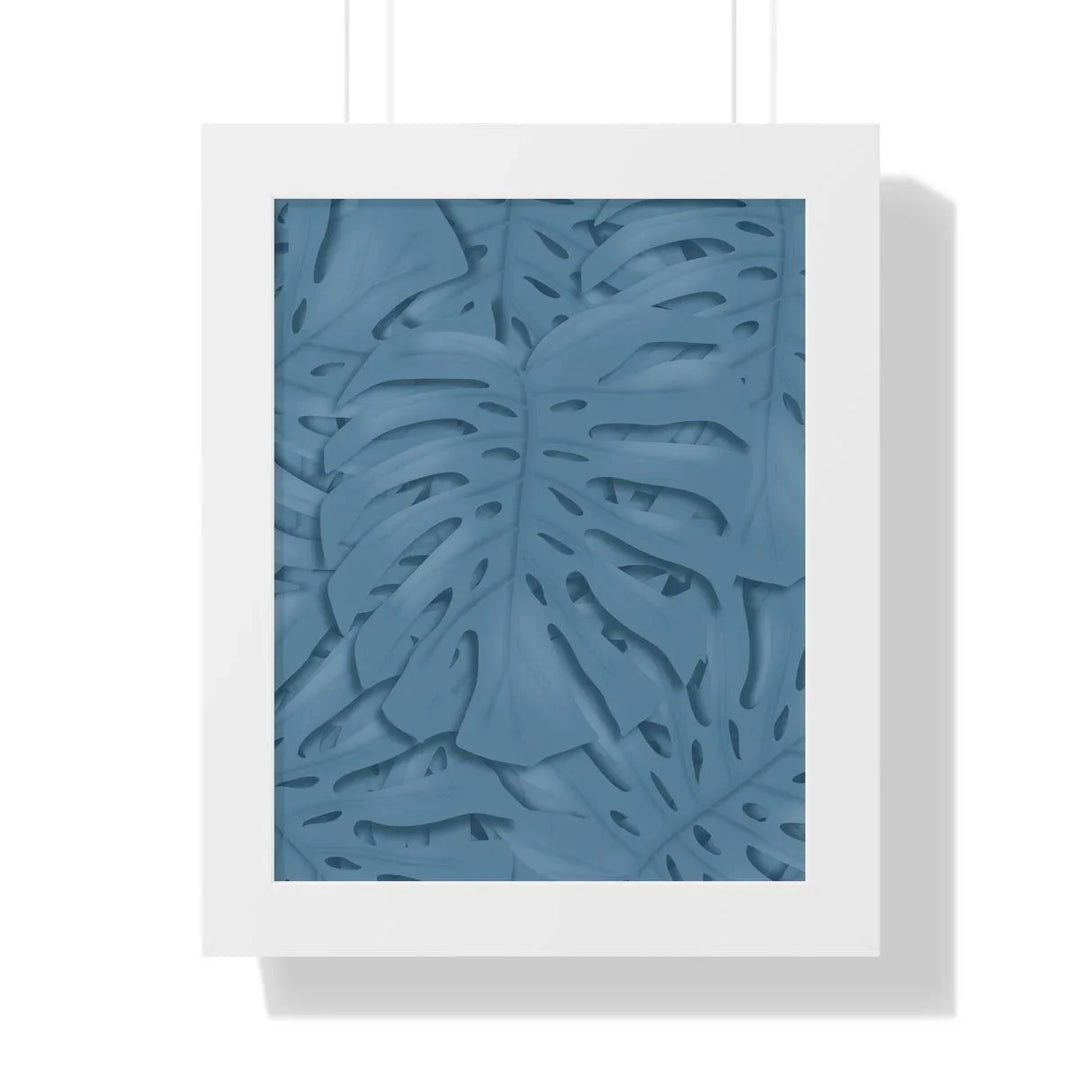 Cerulean Blue Monstera Framed Print, Poster, Laura Christine Photography & Design, Framed, Home & Living, Indoor, Paper, Posters, Laura Christine Photography & Design, laurachristinedesign.com
