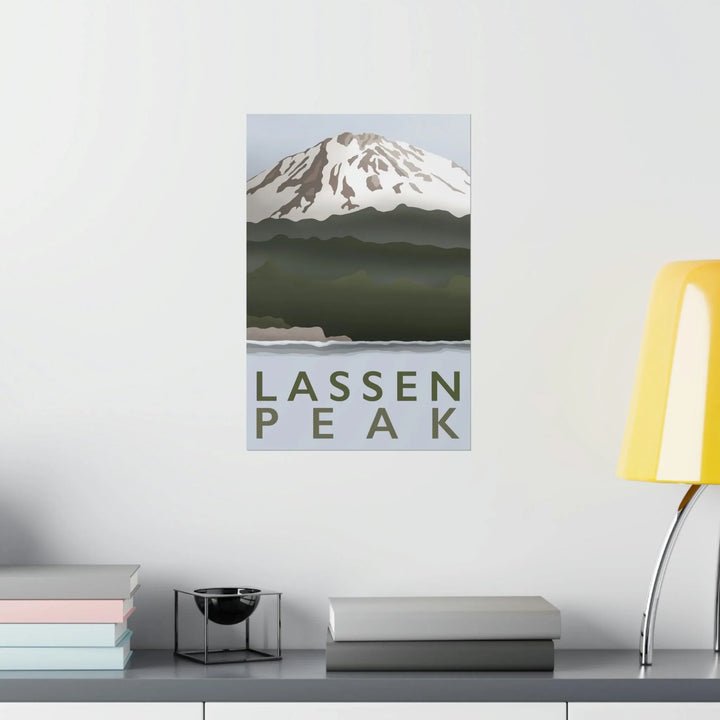 Lassen Peak Minimalist Print, Poster, Printify, Back to School, Home & Living, Indoor, Matte, Paper, Posters, Valentine's Day promotion, Laura Christine Photography & Design, laurachristinedesign.com