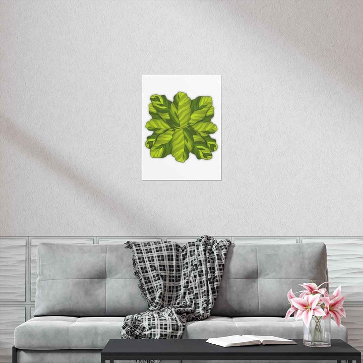 Calathea Yellow Fusion Print – Botanical Wall Art on Museum-Grade Paper Unframed - The Potted Pixel