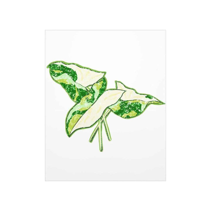 Marble Syngonium Print – Botanical Wall Art on Museum Grade Paper | Matte Finish Unframed - The Potted Pixel