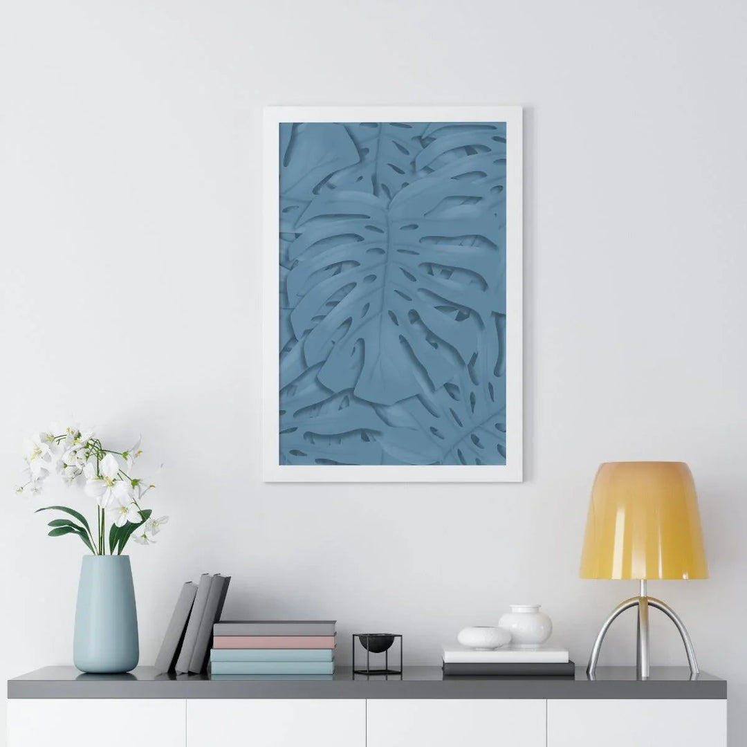 Cerulean Blue Monstera Framed Print, Poster, Laura Christine Photography & Design, Framed, Home & Living, Indoor, Paper, Posters, Laura Christine Photography & Design, laurachristinedesign.com