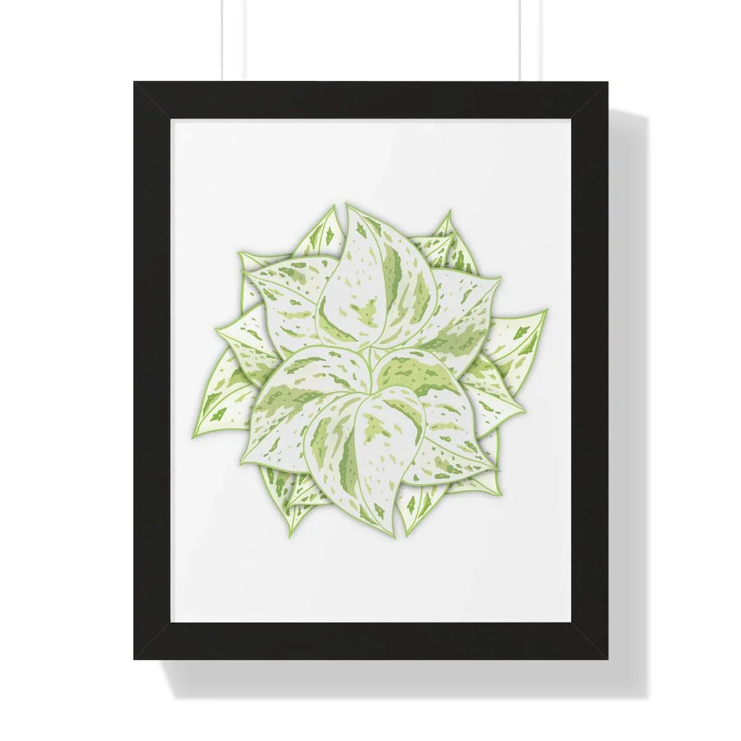 Snow Queen Pothos Framed Print, Poster, Laura Christine Photography & Design, Framed, Home & Living, Indoor, Paper, Posters, Laura Christine Photography & Design, laurachristinedesign.com