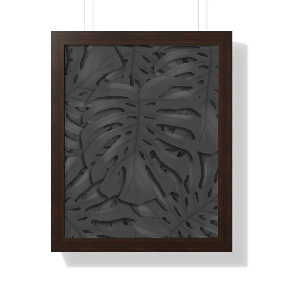 Charcoal Monstera Framed Print, Poster, Laura Christine Photography & Design, Framed, Home & Living, Indoor, Paper, Posters, Laura Christine Photography & Design, laurachristinedesign.com