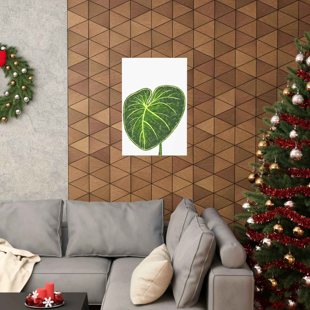 Philodendron Gloriosum Print Botanical Wall Art – Tropical Leaf Poster on Museum-Grade Paper - The Potted Pixel