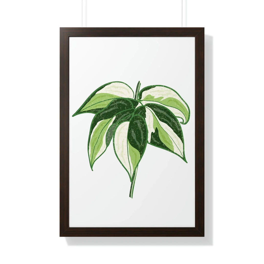 Philodendron 'Cream Splash' Framed Print, Poster, Printify, Framed, Home & Living, Indoor, Paper, Posters, Laura Christine Photography & Design, laurachristinedesign.com