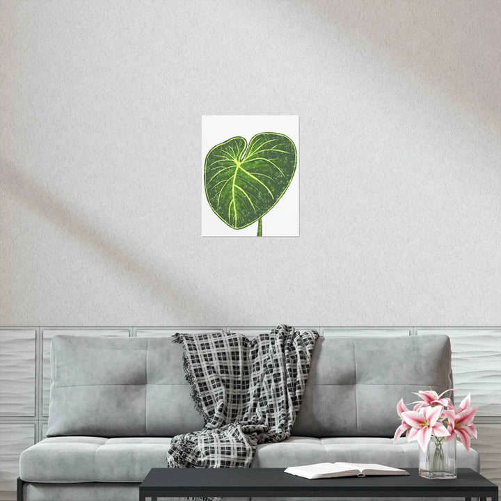 Philodendron Gloriosum Print Botanical Wall Art – Tropical Leaf Poster on Museum-Grade Paper - The Potted Pixel