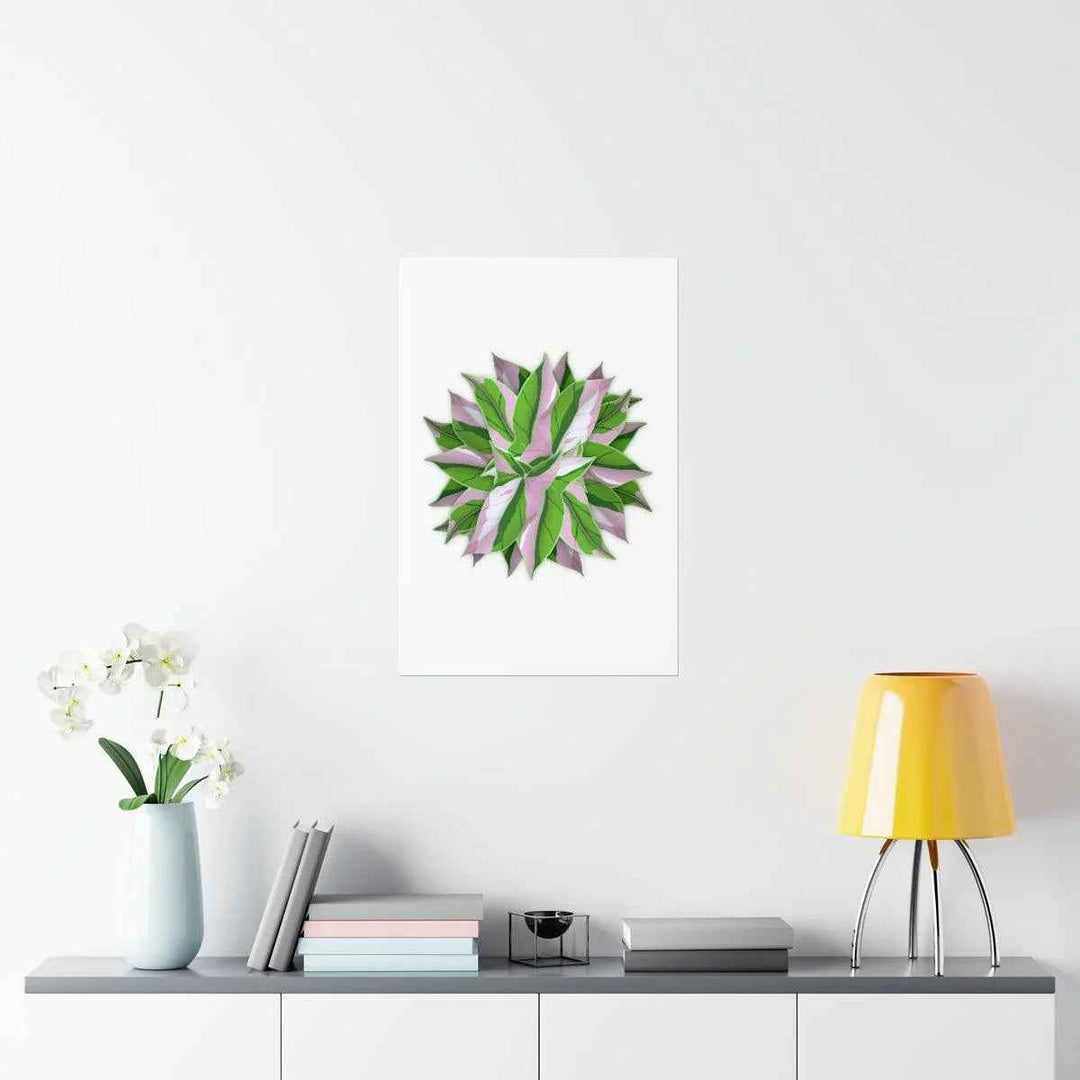 Syngonium Tricolor Botanical Print – Unframed Wall Art - The Potted Pixel