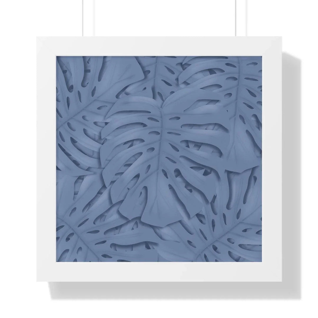 Slate Blue Monstera Framed Print, Poster, Laura Christine Photography & Design, Framed, Home & Living, Indoor, Paper, Posters, Laura Christine Photography & Design, laurachristinedesign.com