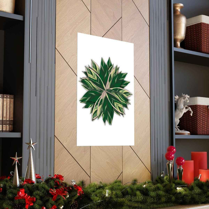 Stromanthe Triostar Print – Tropical Wall Art | Botanical Poster on Museum Grade Paper Unframed - The Potted Pixel