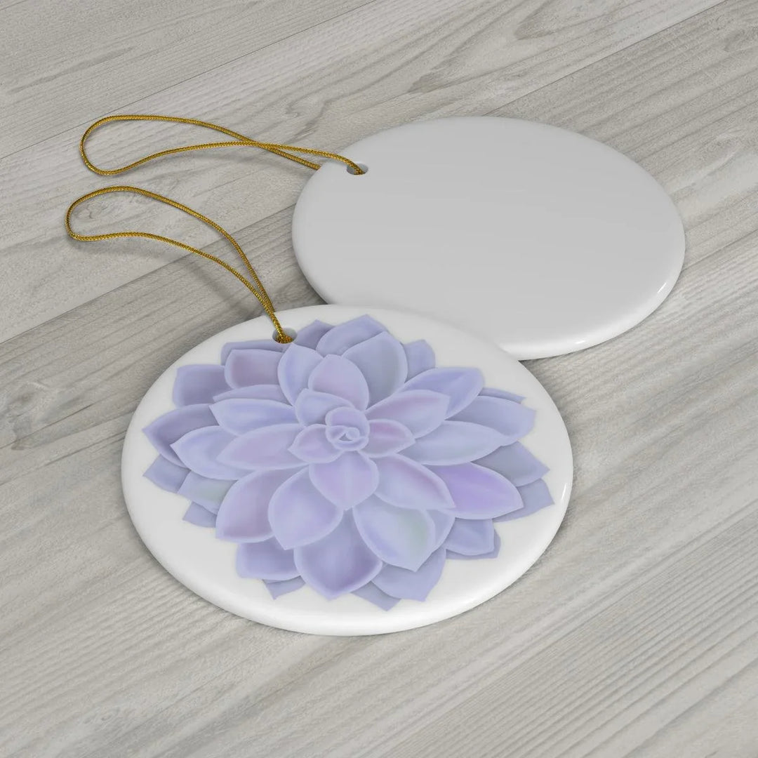 Echeveria Violet Queen Succulent Ceramic Ornament, Home Decor, Laura Christine Photography & Design, Ceramic, Christmas, Glossy, Holiday Picks, Home & Living, ornament, Ornaments, Seasonal Decorations, Laura Christine Photography & Design, laurachristinedesign.com