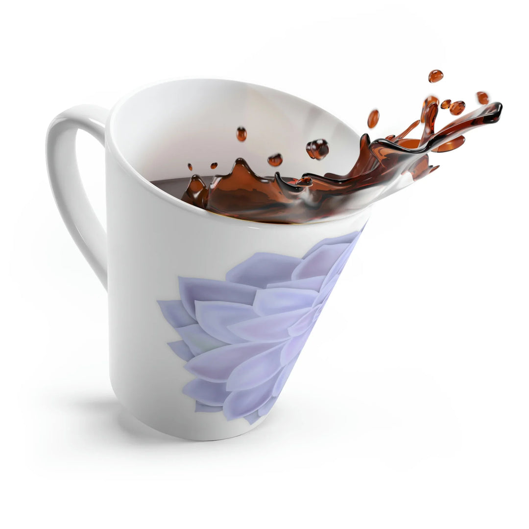 Succulent Floral Mug 12 Oz Durable Ceramic Coffee Cup With Easy Grip Handle In Pastel Design