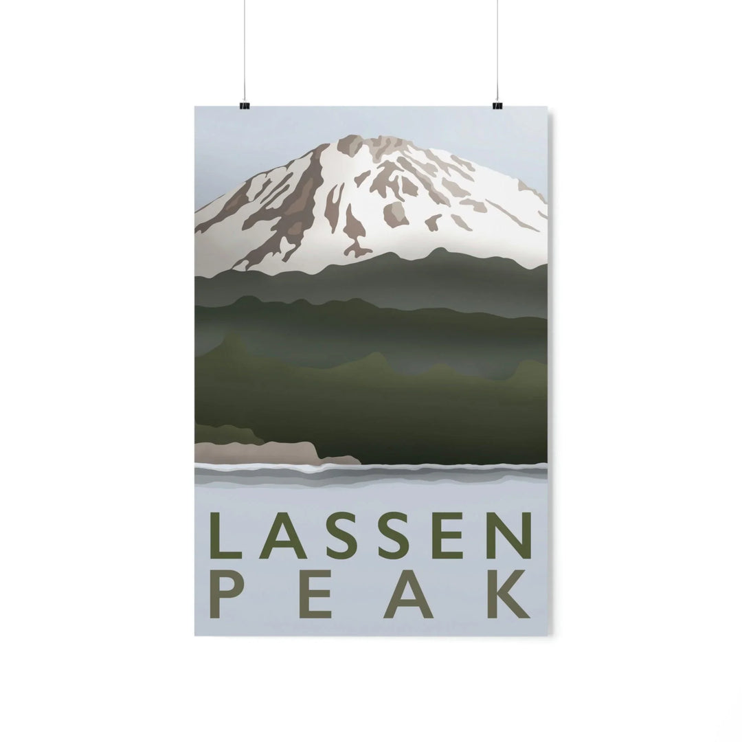 Lassen Peak Minimalist Print, Poster, Printify, Back to School, Home & Living, Indoor, Matte, Paper, Posters, Valentine's Day promotion, Laura Christine Photography & Design, laurachristinedesign.com