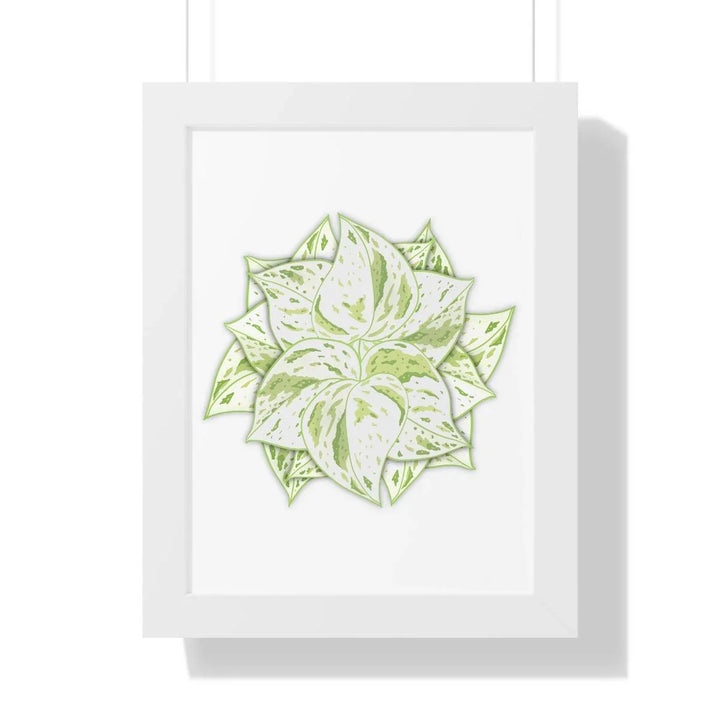 Snow Queen Pothos Framed Print, Poster, Laura Christine Photography & Design, Framed, Home & Living, Indoor, Paper, Posters, Laura Christine Photography & Design, laurachristinedesign.com