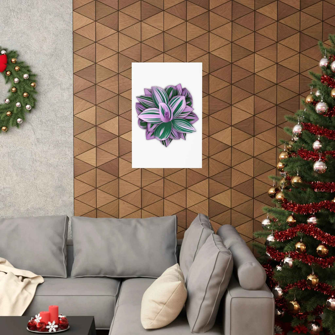 Tradescantia Nanouk Print – Botanical Wall Art on Museum-Grade Paper Poster Unframed - The Potted Pixel