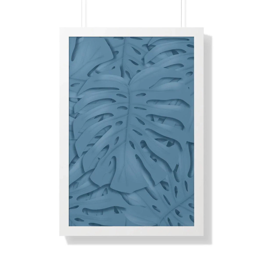 Cerulean Blue Monstera Framed Print, Poster, Laura Christine Photography & Design, Framed, Home & Living, Indoor, Paper, Posters, Laura Christine Photography & Design, laurachristinedesign.com