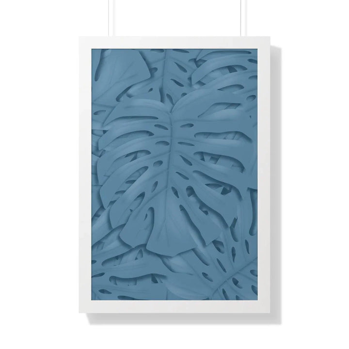 Cerulean Blue Monstera Framed Print, Poster, Laura Christine Photography & Design, Framed, Home & Living, Indoor, Paper, Posters, Laura Christine Photography & Design, laurachristinedesign.com