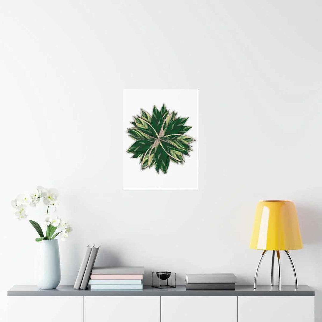 Stromanthe Triostar Print – Tropical Wall Art | Botanical Poster on Museum Grade Paper Unframed - The Potted Pixel