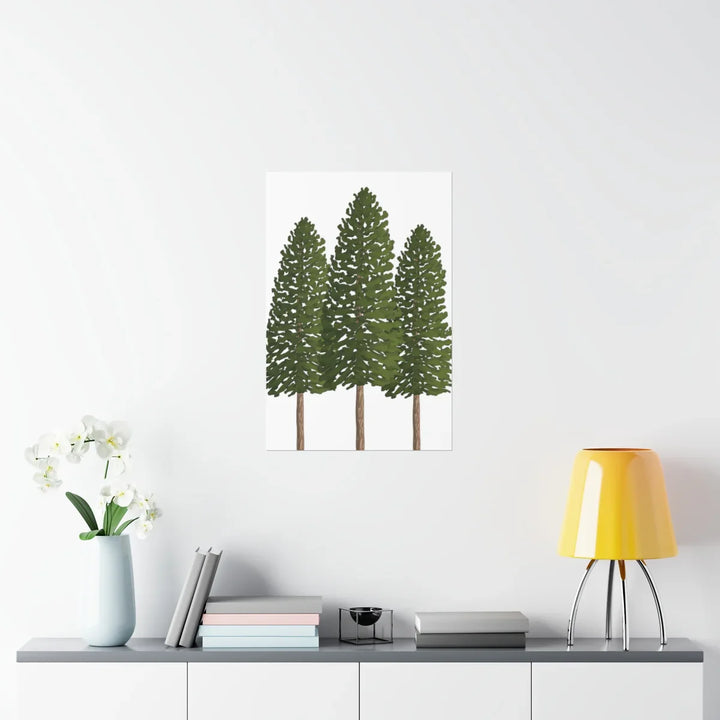 Ponderosa Pine Print Large Pine Tree Poster On Museum Grade Paper Archival Ink Wall Decor Unframed