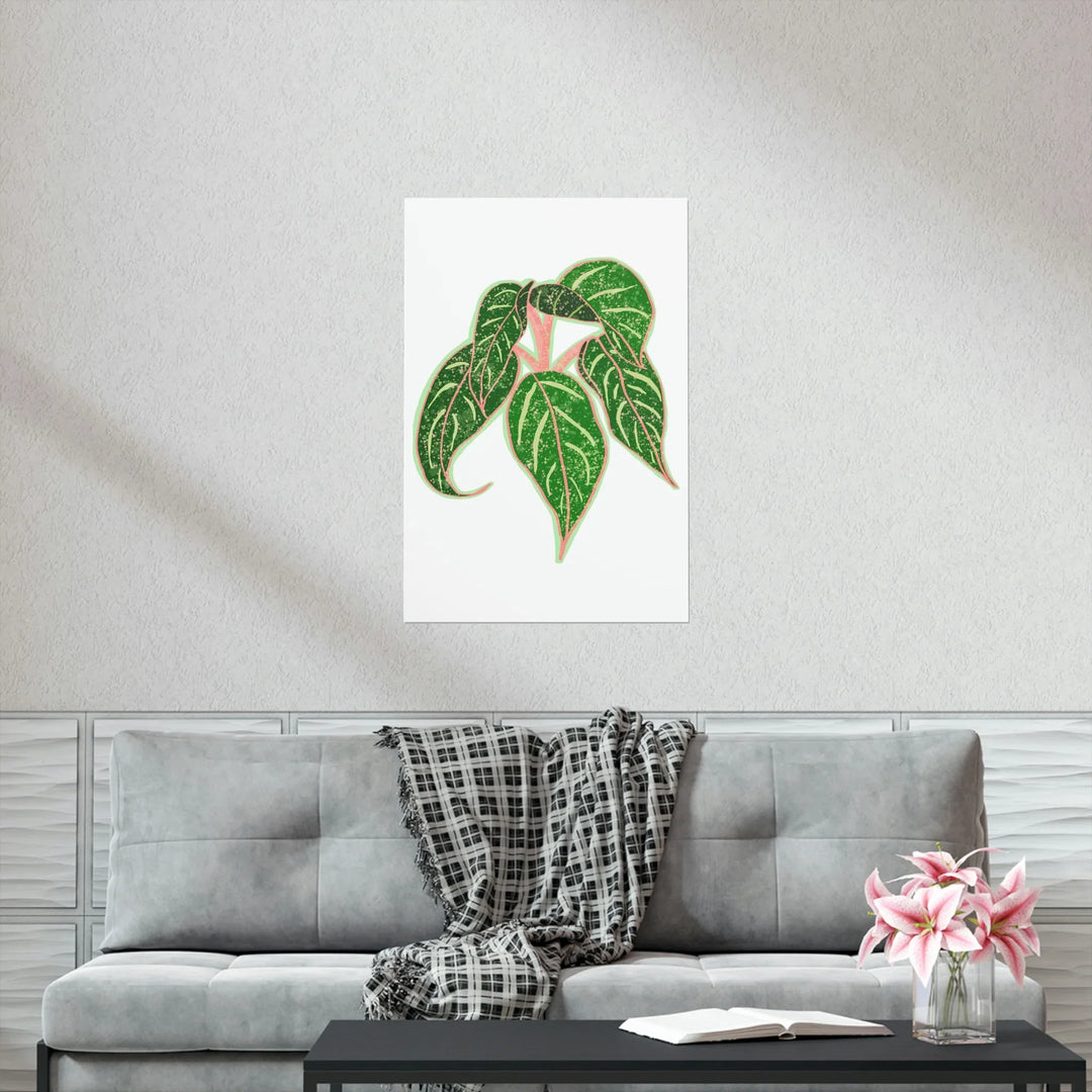 Aglaonema Art Print Sparkling Sarah Botanical Wall Art On Museum Grade Paper Unframed