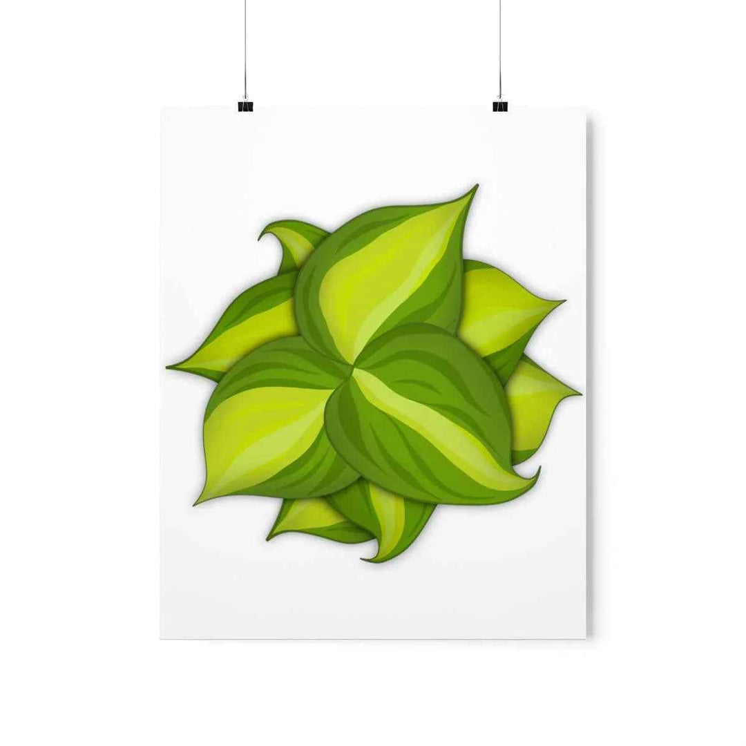 Philodendron Brasil Print – Botanical Wall Art on Museum Grade Paper Poster Unframed - The Potted Pixel